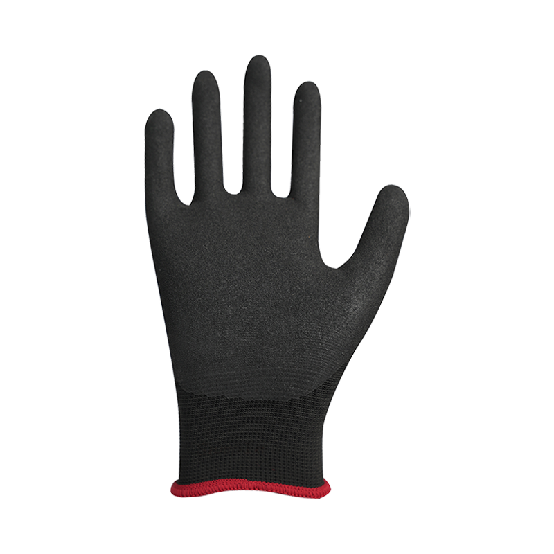 13G polyester liner with sandy nitrile coating