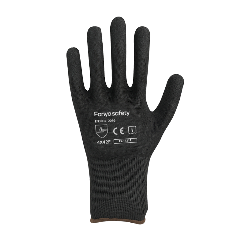 18G high strong HPPE fiber liner with sandy nitrile coating