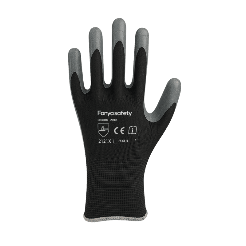 13G polyester with anti slip foam latex coating