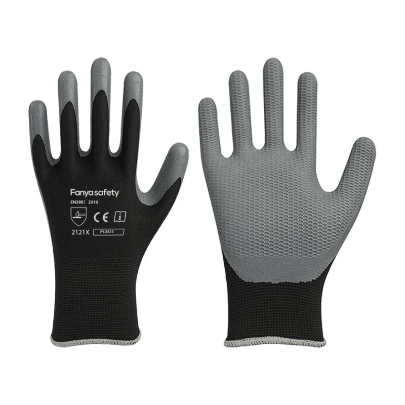 13G polyester with anti slip foam latex coating