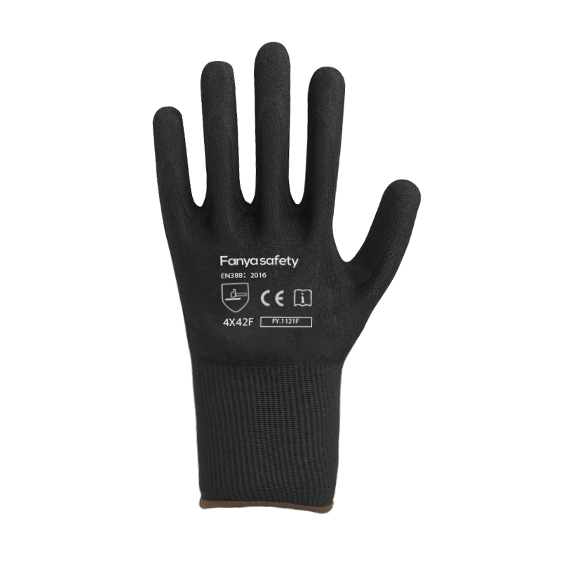 18G high strong HPPE fiber liner with sandy nitrile coating