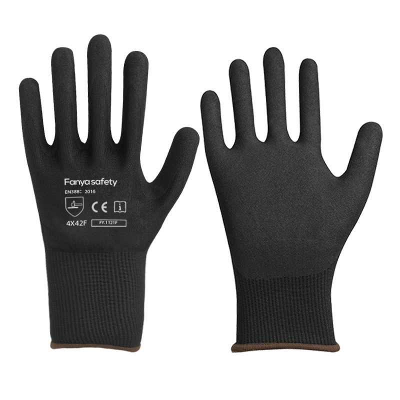 18G high strong HPPE fiber liner with sandy nitrile coating