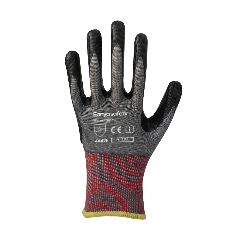 18G high strong HPPE fiber liner with sandy nitrile coating