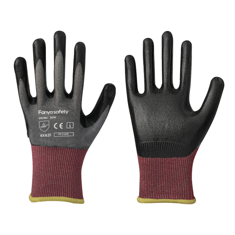 18G high strong HPPE fiber liner with sandy nitrile coating