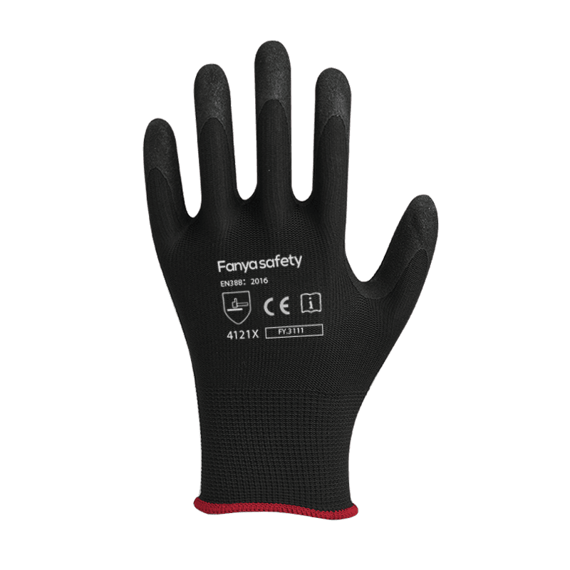 13G polyester liner with sandy nitrile coating