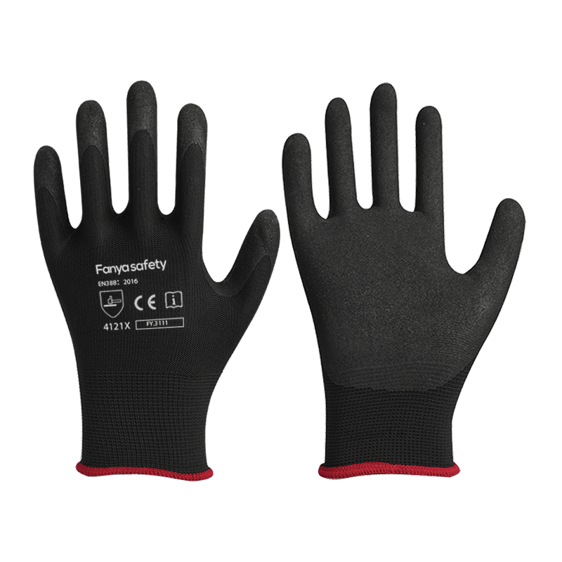 13G polyester liner with sandy nitrile coating