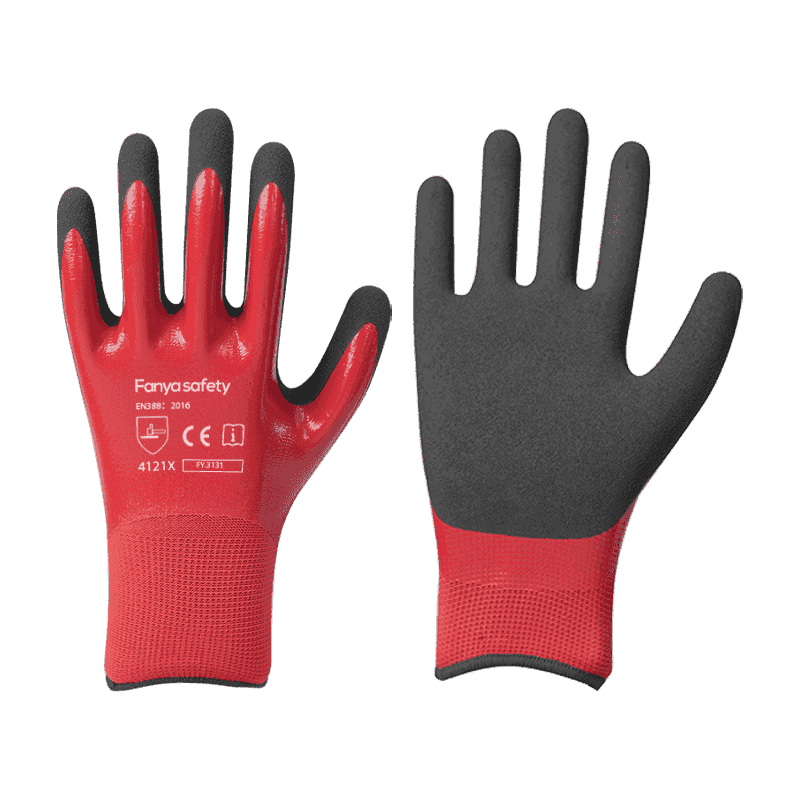 13G polyester liner with sandy nitrile double coating