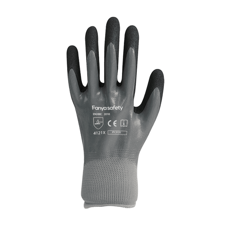 13G polyester liner with sandy nitrile double coating