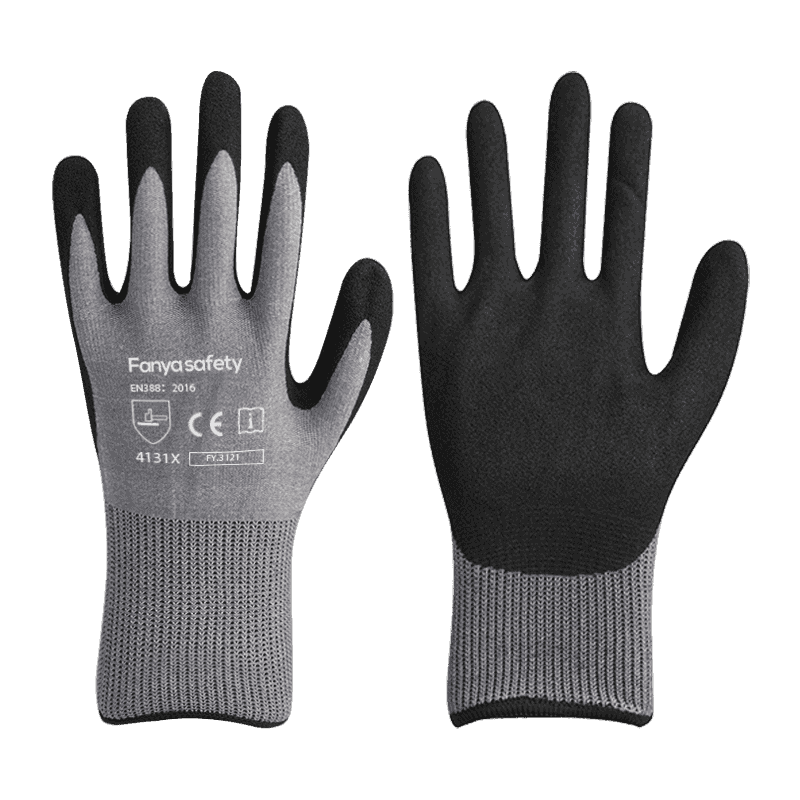 15G nylon/spandex liner with sandy nitrile coating