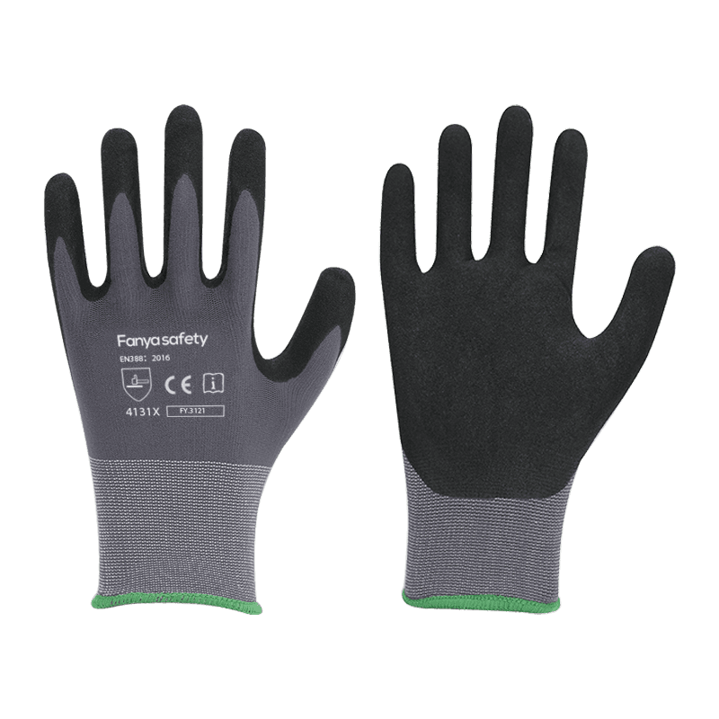 15G nylon/spandex liner with sandy nitrile coating