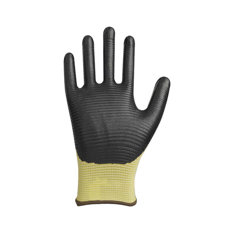 13G polyester ribbed liner with nitrile coating