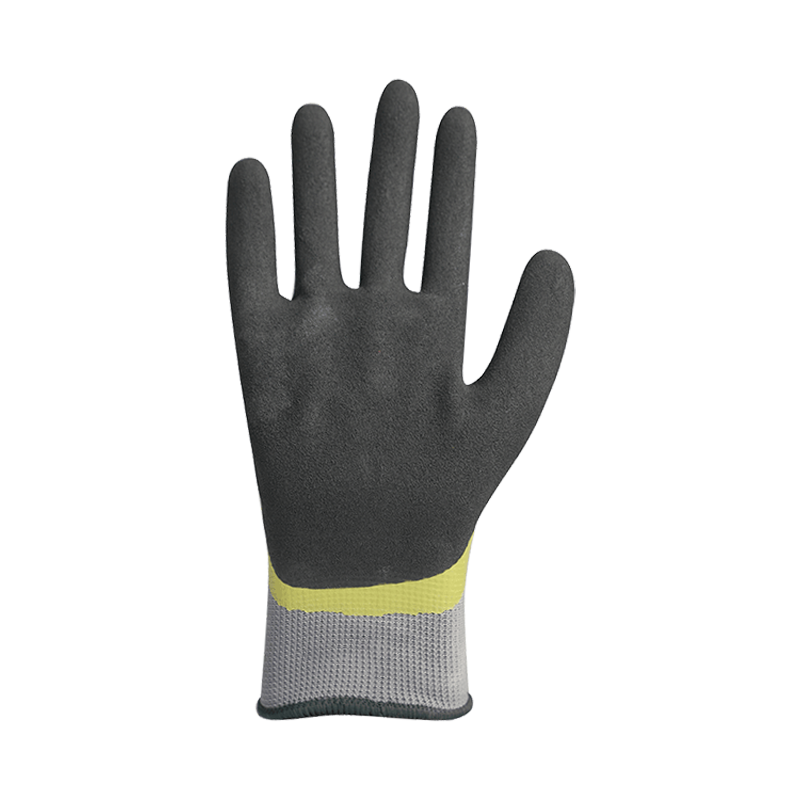 13G polyester liner with sandy nitrile double coating