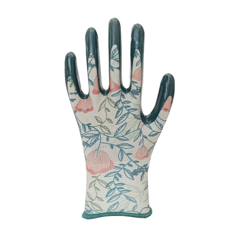 13G polyester colored liner with nitrile coating