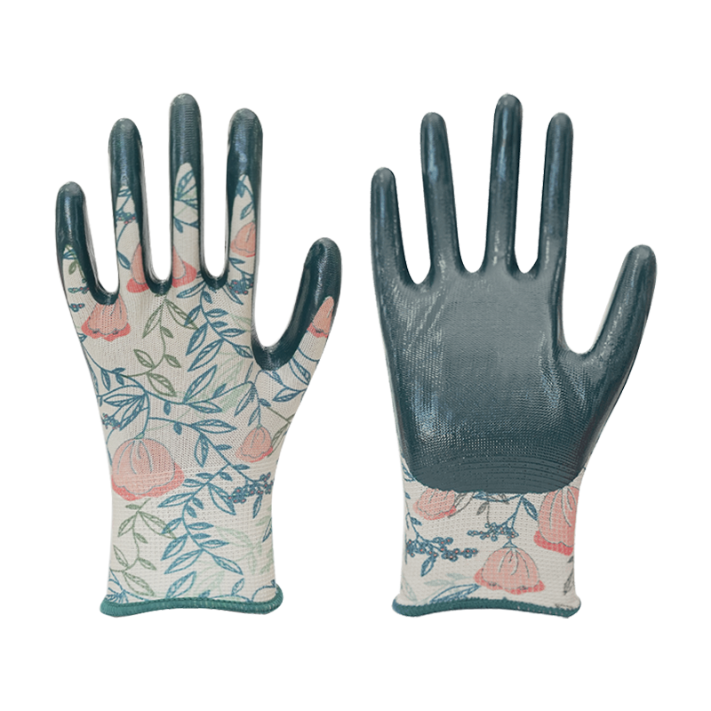 13G polyester colored liner with nitrile coating